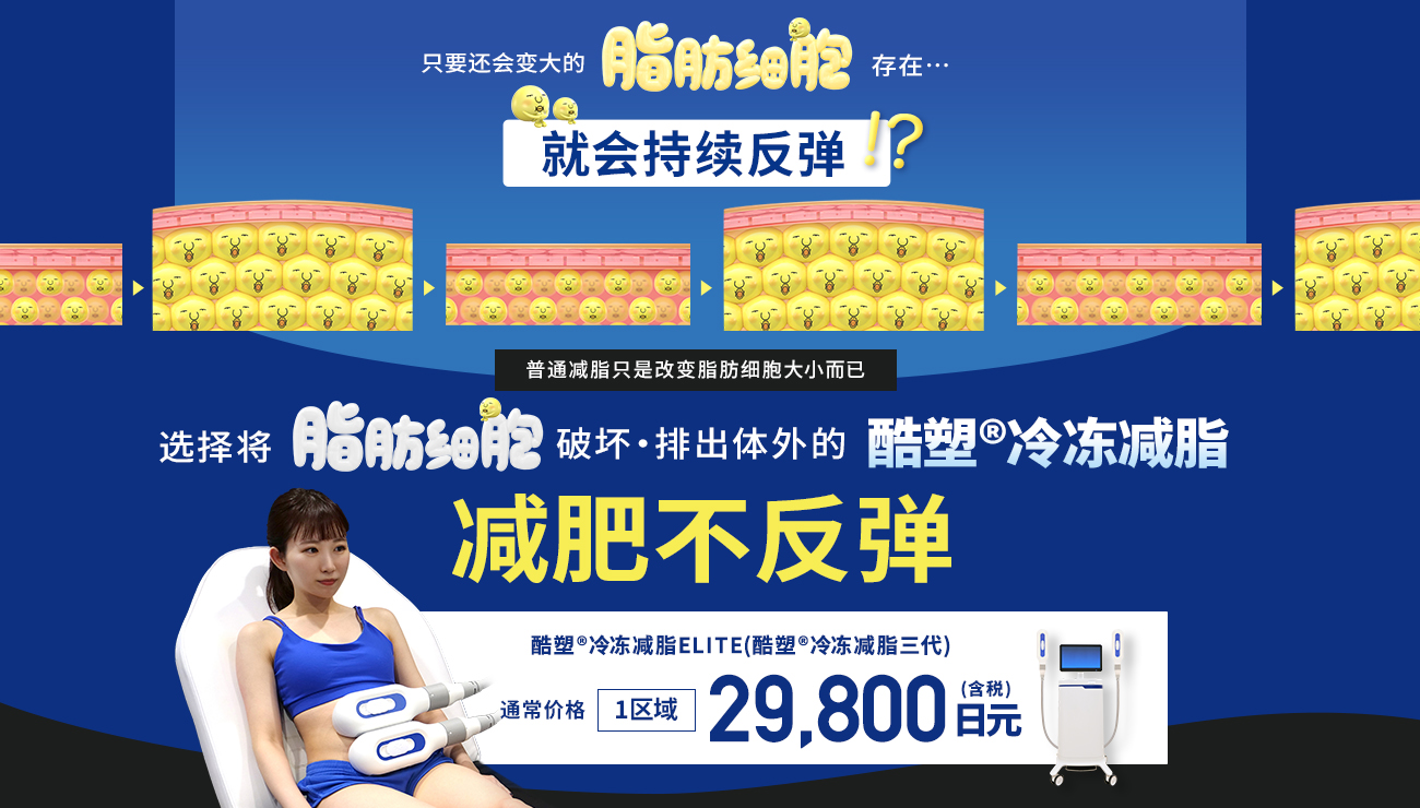 美ボディメイク,中年太り,冷却,脂肪を破壊,医療ダイエット治療,クールスカルプティング,脂肪減少,厚労省が唯一認証した医療機器
