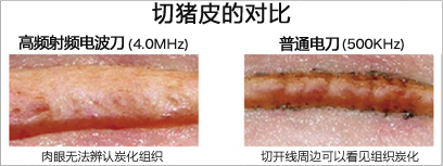 豚皮切開時の比較