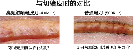 豚皮切開時の比較